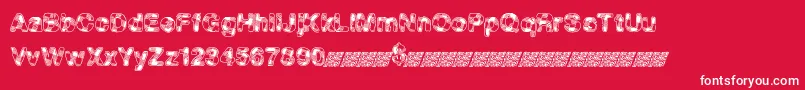 MadPicnic Font – White Fonts on Red Background