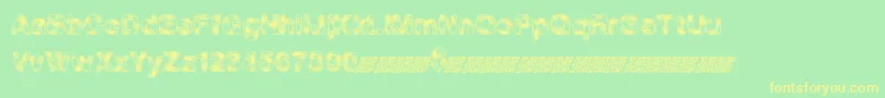 MadPicnic Font – Yellow Fonts on Green Background