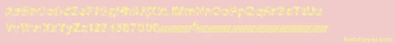 MadPicnic-Schriftart – Gelbe Schriften auf rosa Hintergrund