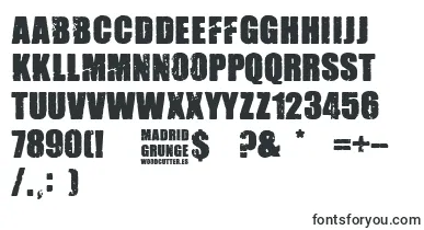 Madrid Grunge font – Fonts By Shape