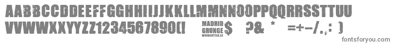 Madrid Grunge-Schriftart – Graue Schriften auf weißem Hintergrund