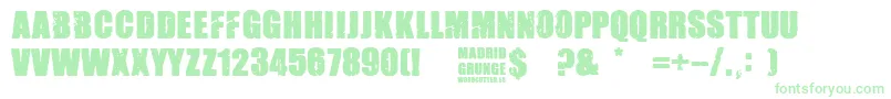 Madrid Grunge Font – Green Fonts on White Background