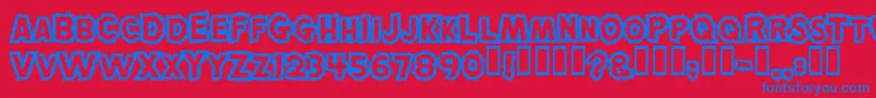 MadScience Font – Blue Fonts on Red Background