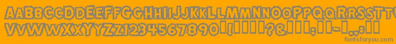 MadScience Font – Gray Fonts on Orange Background