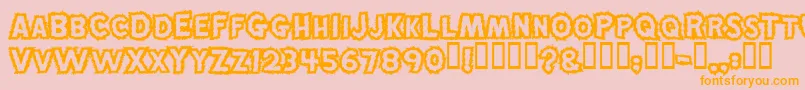 MadScience Font – Orange Fonts on Pink Background