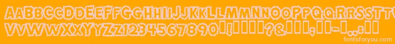 MadScience Font – Pink Fonts on Orange Background