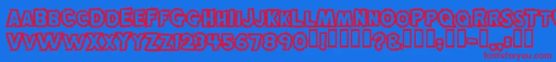 MadScience Font – Red Fonts on Blue Background