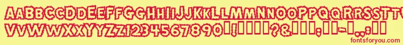 MadScience Font – Red Fonts on Yellow Background