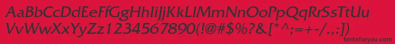 AgfriquercItalic Font – Black Fonts on Red Background