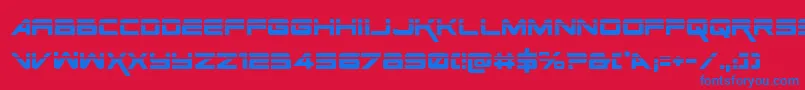 フォントSpaceRangerLaserRegular – 赤い背景に青い文字