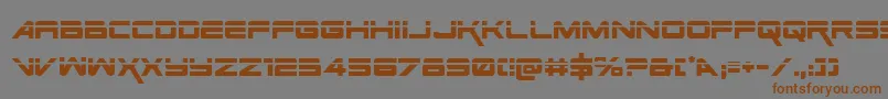 SpaceRangerLaserRegular Font – Brown Fonts on Gray Background