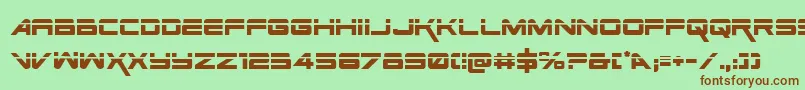 SpaceRangerLaserRegular Font – Brown Fonts on Green Background