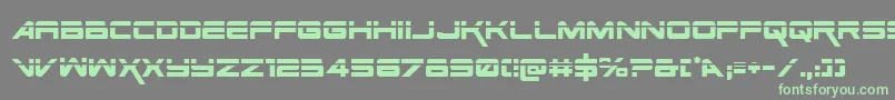 SpaceRangerLaserRegular Font – Green Fonts on Gray Background