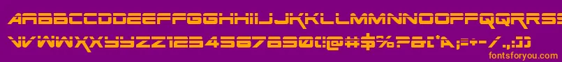 SpaceRangerLaserRegular Font – Orange Fonts on Purple Background