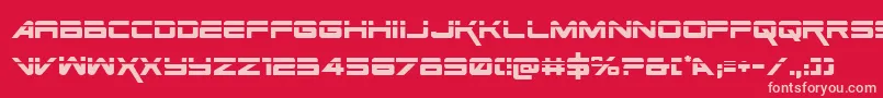 SpaceRangerLaserRegular Font – Pink Fonts on Red Background