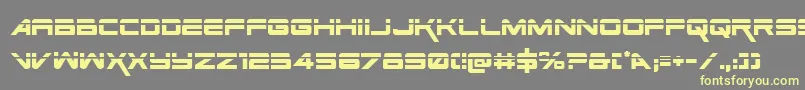 SpaceRangerLaserRegular Font – Yellow Fonts on Gray Background