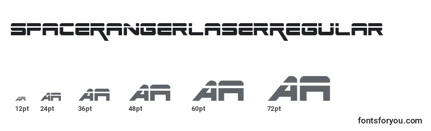 Размеры шрифта SpaceRangerLaserRegular