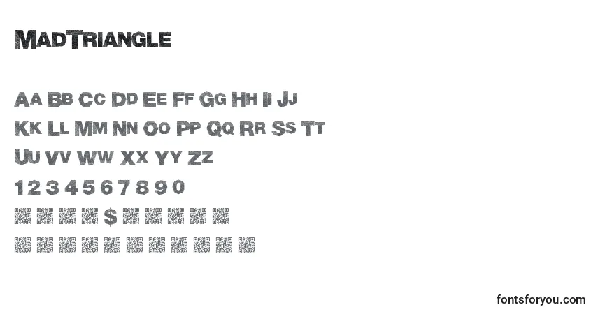 Schriftart MadTriangle (133300) – Alphabet, Zahlen, spezielle Symbole