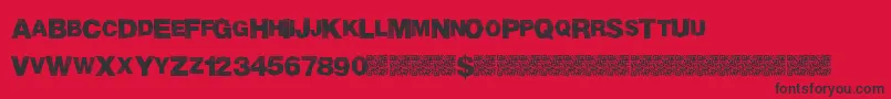 MadTriangle Font – Black Fonts on Red Background