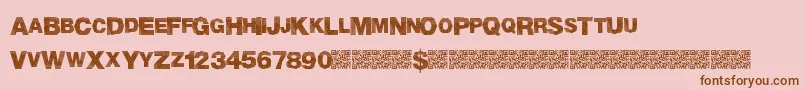 MadTriangle Font – Brown Fonts on Pink Background