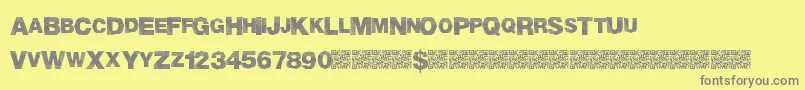 MadTriangle Font – Gray Fonts on Yellow Background