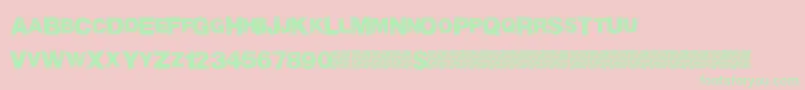MadTriangle Font – Green Fonts on Pink Background