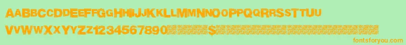 MadTriangle Font – Orange Fonts on Green Background
