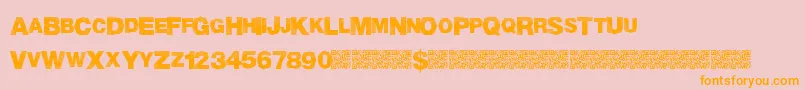 MadTriangle Font – Orange Fonts on Pink Background