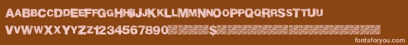 MadTriangle Font – Pink Fonts on Brown Background