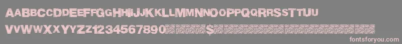 MadTriangle Font – Pink Fonts on Gray Background