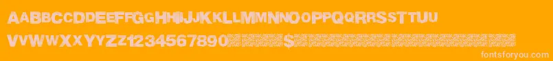 MadTriangle Font – Pink Fonts on Orange Background