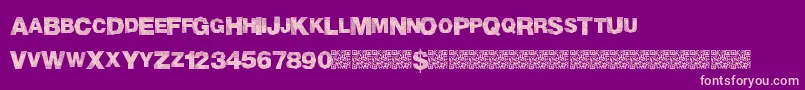 MadTriangle Font – Pink Fonts on Purple Background