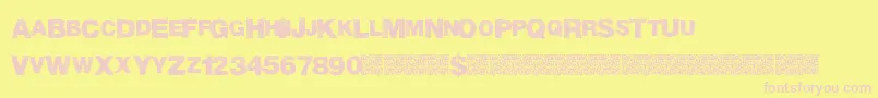 MadTriangle Font – Pink Fonts on Yellow Background