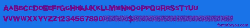 MadTriangle Font – Purple Fonts on Blue Background