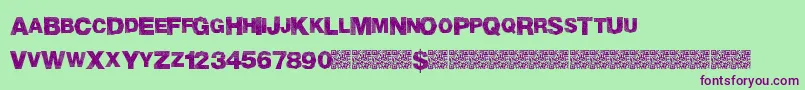 MadTriangle Font – Purple Fonts on Green Background