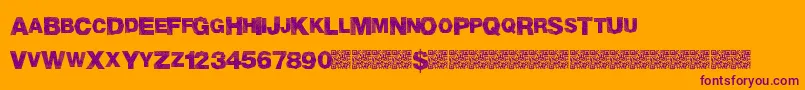 MadTriangle Font – Purple Fonts on Orange Background