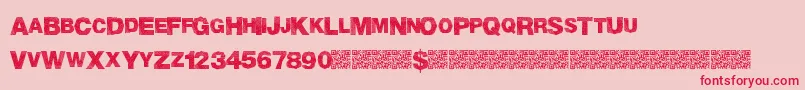 MadTriangle Font – Red Fonts on Pink Background