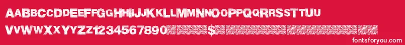 MadTriangle Font – White Fonts on Red Background