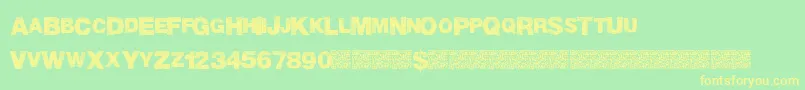 MadTriangle Font – Yellow Fonts on Green Background