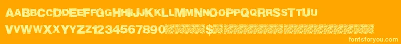 MadTriangle Font – Yellow Fonts on Orange Background