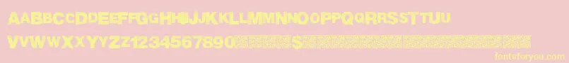 MadTriangle Font – Yellow Fonts on Pink Background