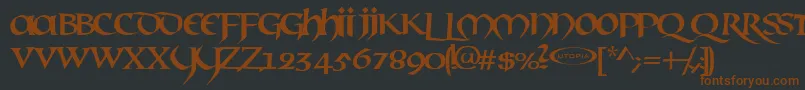 MAEL    -fontti – ruskeat fontit mustalla taustalla