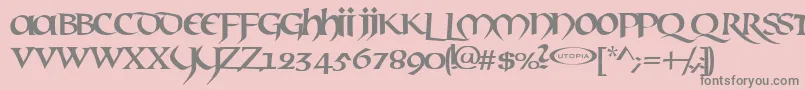 Weitere Informationen zur MAEL -Schriftart MAEL -Schriftart – Graue Schriften auf rosa Hintergrund