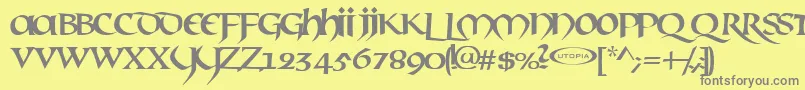 フォントMAEL     – 黄色の背景に灰色の文字