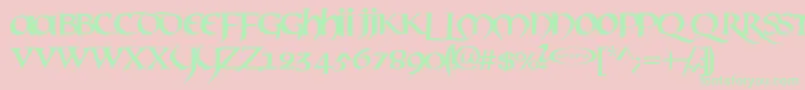 MAEL     Font – Green Fonts on Pink Background