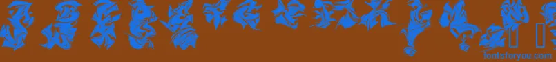 MAELS    Font – Blue Fonts on Brown Background