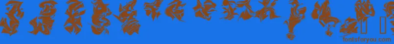 MAELS    Font – Brown Fonts on Blue Background