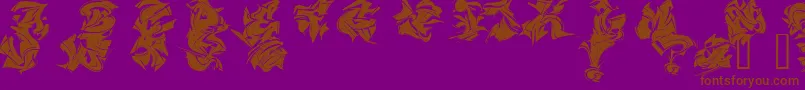 MAELS    Font – Brown Fonts on Purple Background