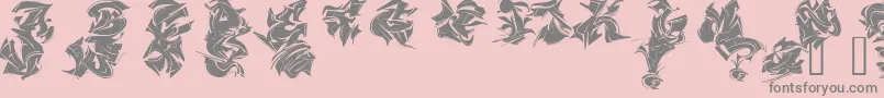 MAELS    Font – Gray Fonts on Pink Background