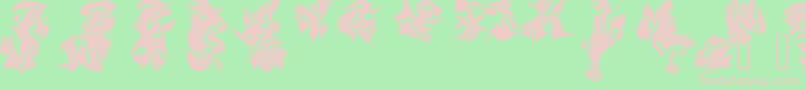 MAELS    Font – Pink Fonts on Green Background